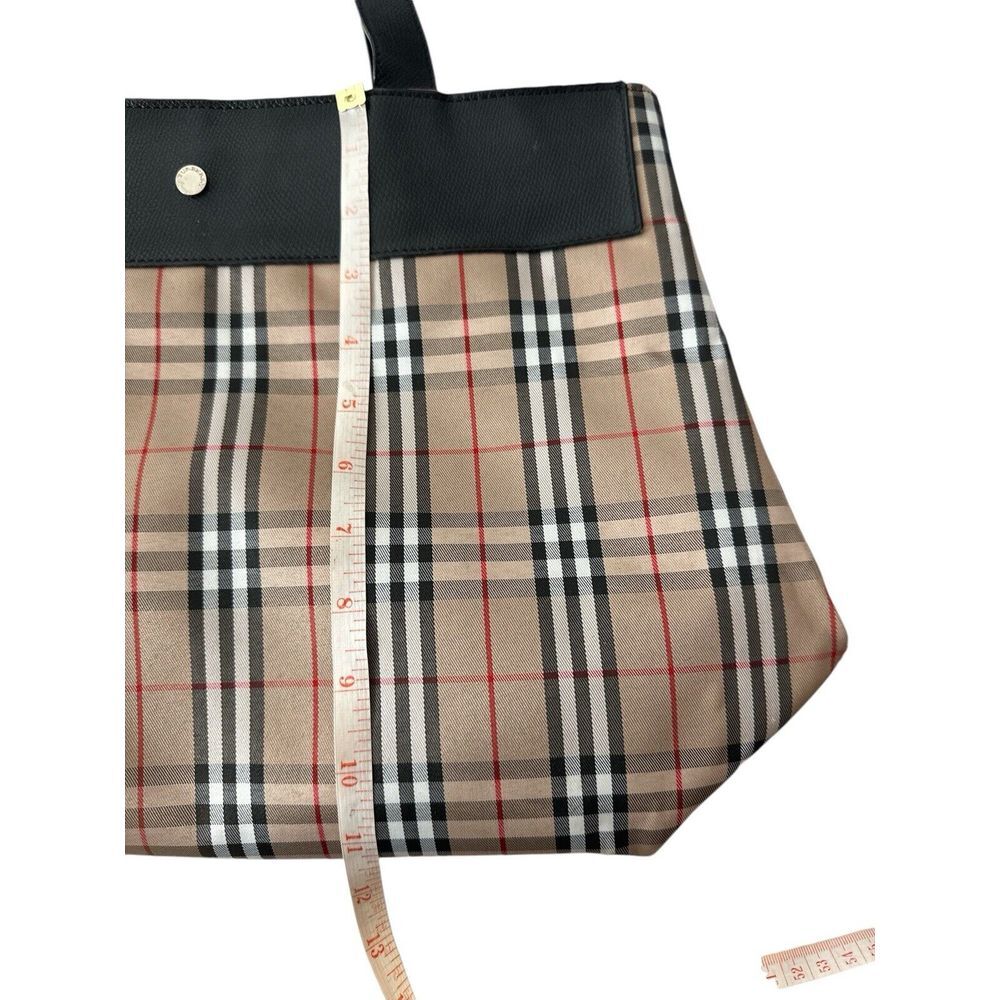 Authentic BURBERRY Nova Check Shoulder Tote Bag Canvas Leather Beige - Picture 11 of 12